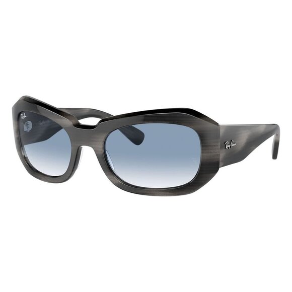 New RAY-BAN Beate Grey Rectangle RB2212 14043F Sunglasses Women - Picture 1 of 6